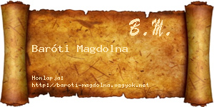 Baróti Magdolna névjegykártya