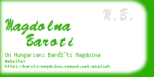 magdolna baroti business card